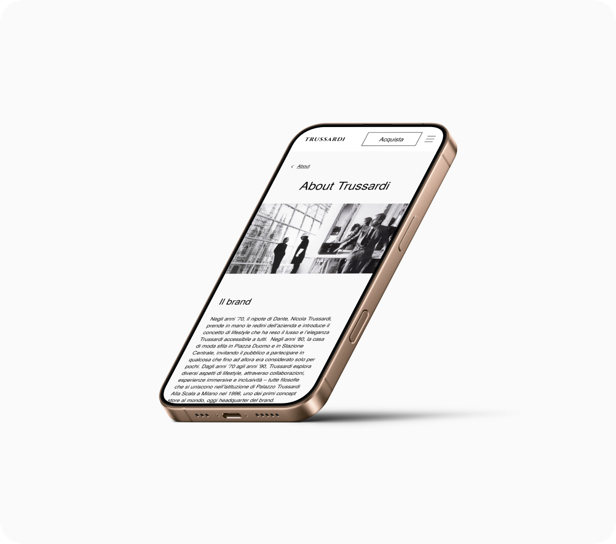 Trussardi Parfums website