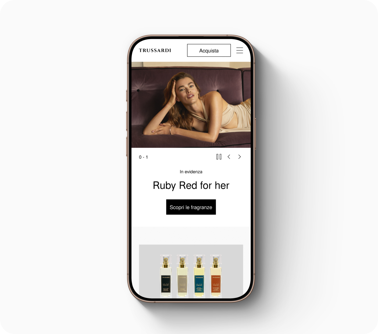 Trussardi Parfums website